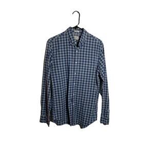 J.Crew Secret Wash Shirt Mens Med Blue Gray Slim Fit Long Sleeve Button-Down